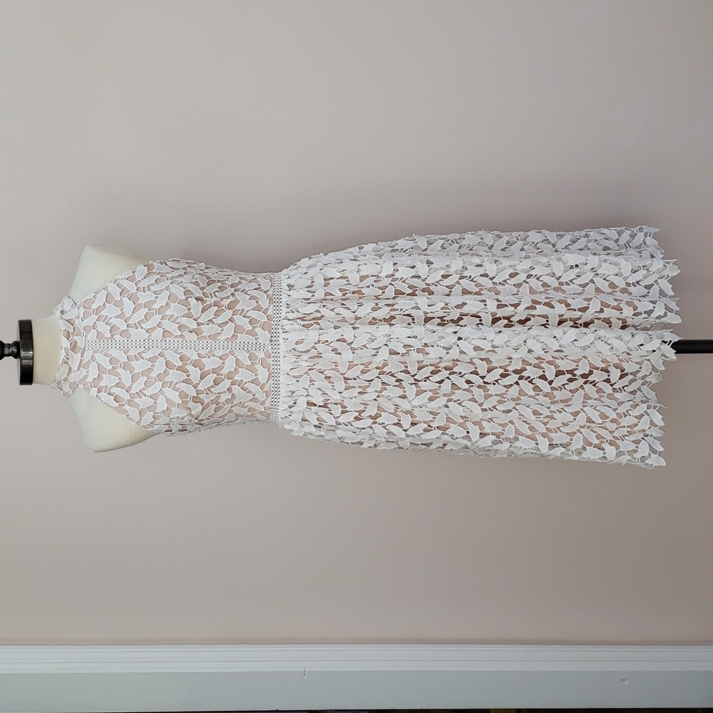 NWT Modcloth Liza Luxe Defining Divine Sleeveless White Midi Dress, Size Small